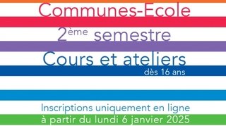 Inscriptions Communes-Ecole - 2e semestre