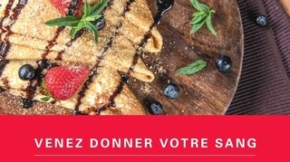 Don du sang - crêpe offerte / démonstration des Samaritains