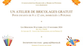 Ateliers de bricolage pour les 8-12 ans